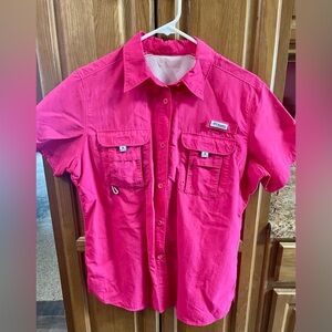 Columbia Fuchsia Button-Up Shirt